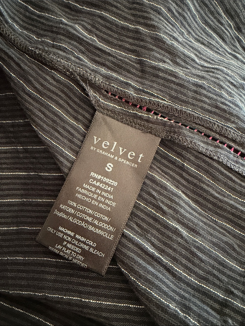 Navy Pinstripe Button-Down Shirt - Picture 5 of 5